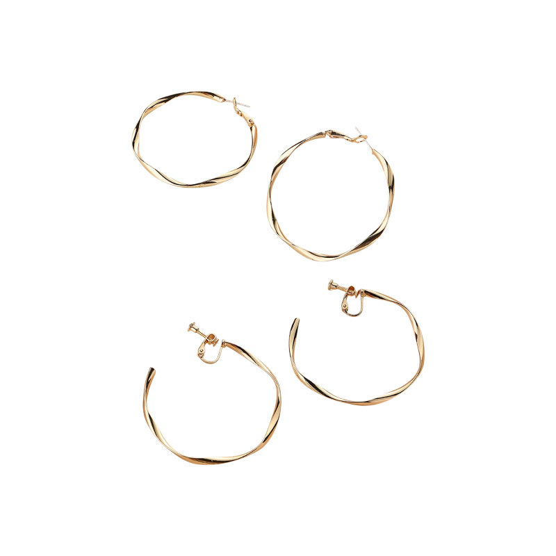 Picture of New 925 Sterling Hoop Earring For Women 50mm Big Round Circle Earrings Jewelry Gift