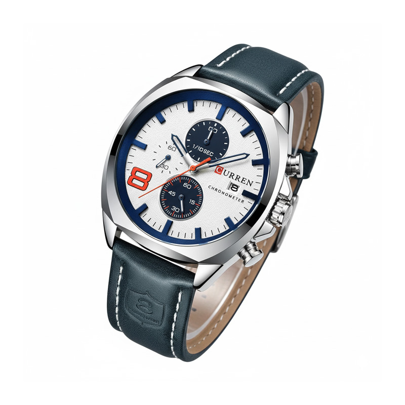 Picture of CURREN 8324 Chronograph Fashion Men's Watches Luxury Leather Business Quartz Watch Men Sport Military Watches Men Color