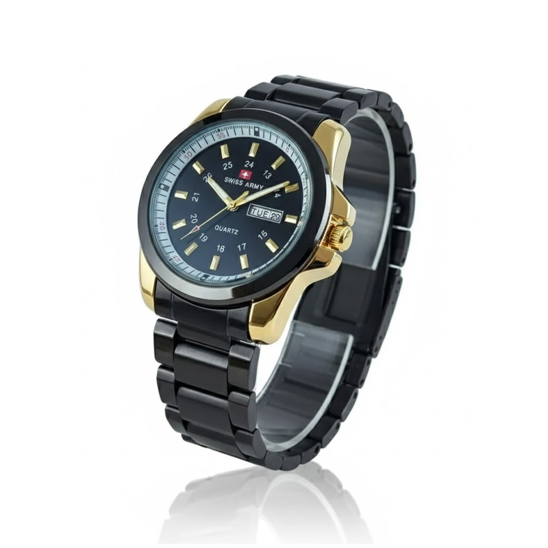 Picture of BFS ARMYYMRA Men's business watch alloy quartz watch White Black