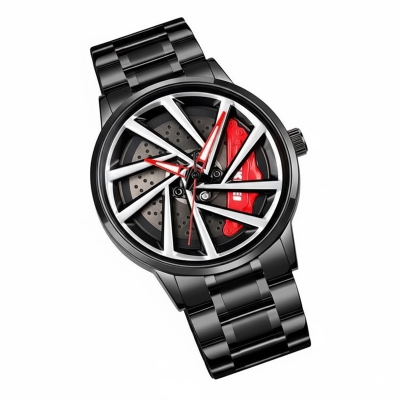 Picture of SKMEI 1990 Rotation Wheel Creative Fashion Men's Stainless Steel Clock - Very Comfortable And Fashionable, Easy To Clean