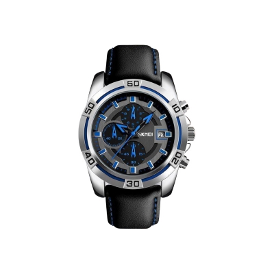 Picture of SKMEI 3 Chronograph Luxury Stylish Quartz Leather Straps Waterproof Wrist Watch For (Men & Boys) - 9156