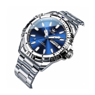 Picture of Olevs 5560 Classic and waterproof watch for men, stainless steel, luminous, week, diving type, original, top brand, fashionable