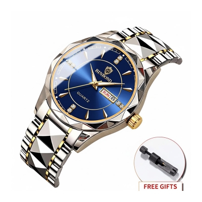 Picture of BINBOND 5552 New Fashion Business Men's Watch Waterproof Tungsten Steel Calendar Quartz Wrist Watch Fashion Casual Watch