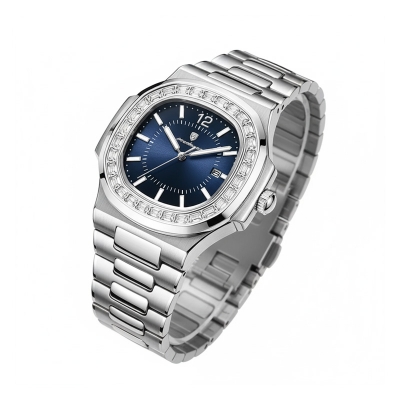 Picture of POEDAGAR Luxury Man Quartz Watch Square Watch For Men Waterproof Luminous Date Stainless Steel Men's Watches Sports Clock reloj