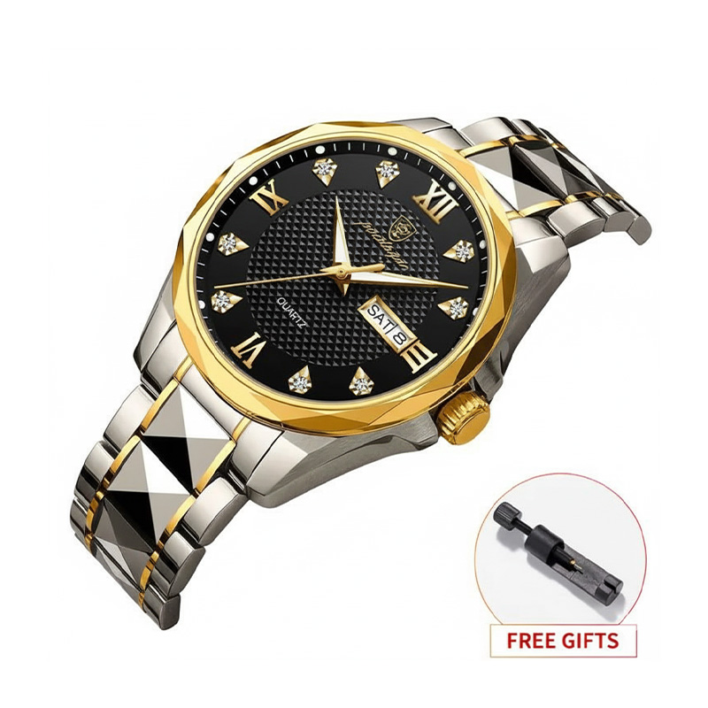 Picture of POEDAGAR 998 Luxury Luminous Date Week Men's Stainless Steel Quartz Watch