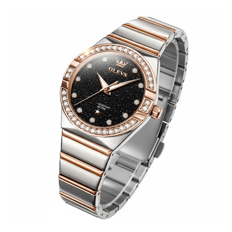Picture of OLEVS 9975 Stainless Steel Strap Fashion Watch For Women Quartz Waterproof Women Wristwatches