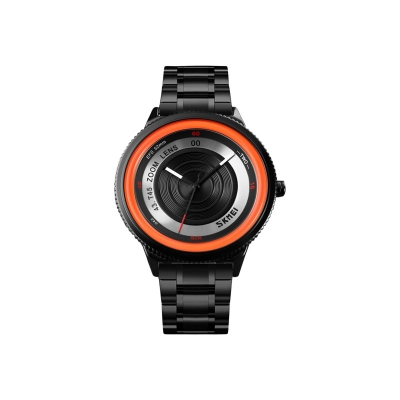 Picture of Skmei 9267 black men quartz watch original Stainless steel band water proof analog display character Casual watch