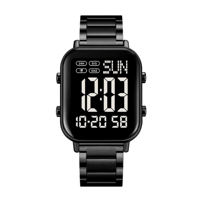 Picture of SKMEI Men's Electric Watch Stainless Steel Waterproof Chronograph Luminous Countdown Dual Time Watch 2259