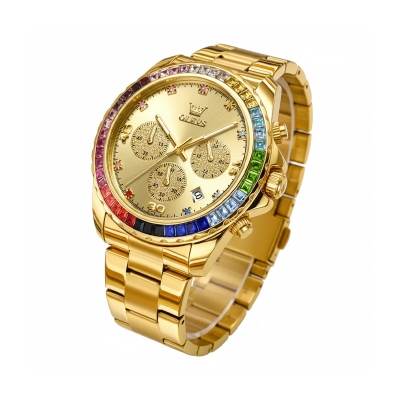 Picture of OLEVS Original Brand High Quality Luxury Men's Watches Multi-Function Waterproof Quartz Watch with Colorful Diamonds 2939