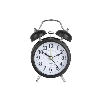 Picture of Twin Bell Table Alarm Clock with Silent Mechanism Backlight and Durable Design for Bedroom Office and Gift Use