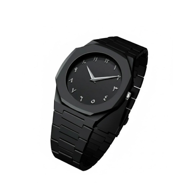 Picture of Aura Men's Watch with Arabic Numerals Matte Black Minimalist Analog Watch | Trending Wristwatch
