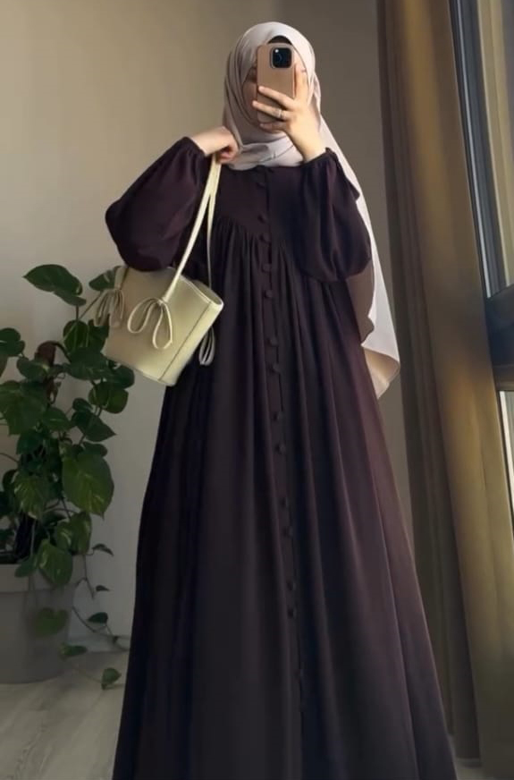 Picture of Abaya borka (16 Button Borka) (No Hijab Only Borka ) Dubai Charry Georget Stylish Party Borka For Women