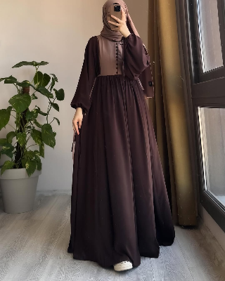 Picture of Abaya borka (Dubai Gown) (No Hijab Only Borka ) Dubai Charry Georget Stylish Party Borka For Women