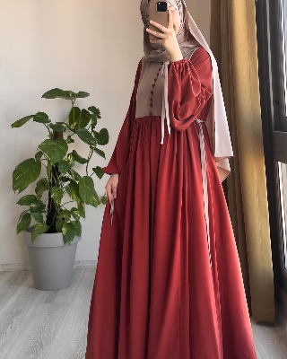Picture of Abaya borka (Dubai Gown) (No Hijab Only Borka ) Dubai Charry Georget Stylish Party Borka For Women