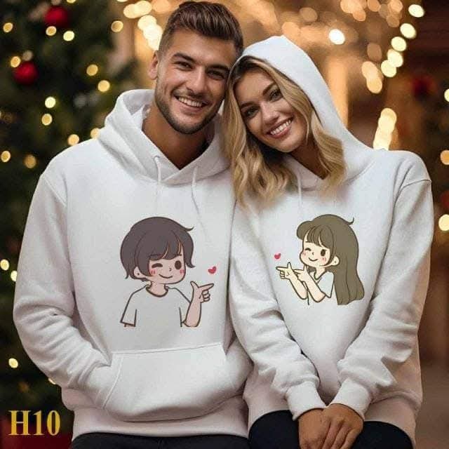 Picture of 2 Pcs Set Cupple Hoodie For Men And Women Design-2