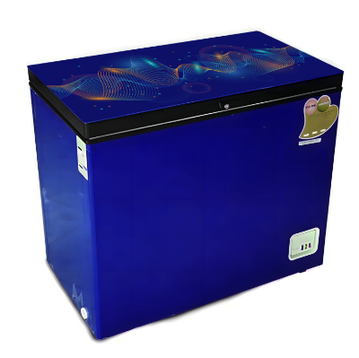 Picture of VISION Glass Door Chest Freezer RE-250 Liter Blue Points Curve