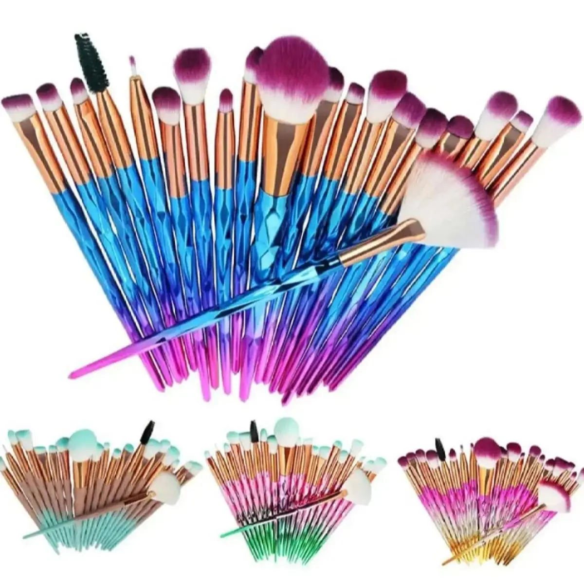 Picture of Unicorn Professional Colorful Makeup Brush Set of 20 Brushes