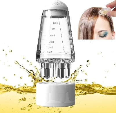 Picture of Gopinath Autolink 6ML Hair Oil applicator, Scalp Applicator Comb, Ball Root Comb applicator Bottle Anti Hair Loss Lotion Dispenser
