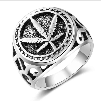 Picture of Men Ancient Silver Color Drop Ring