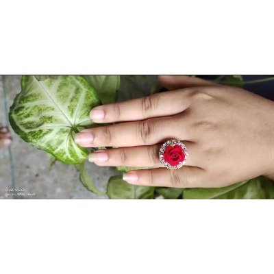 Picture of Ring for girls Latest ring for girls love rose ring for girls free size - ring for women stone - ring for women new Couple Love Ring for Lovers Men Women - Finger Ring for girls woman Love Gift