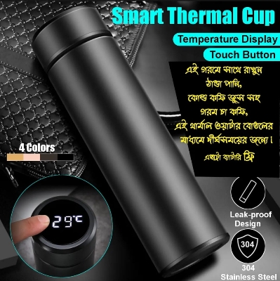 Picture of 500ml/600ml Thermos Stainless steel tumbler insulated water bottle cute coffee thermos cup LED Touch Display Temperature Vacuum Flasks Drinkware smart