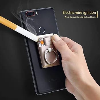 Picture of 2 in 1 USB Lighter Rechargeable Electric Flameless Lighter Phone Ring