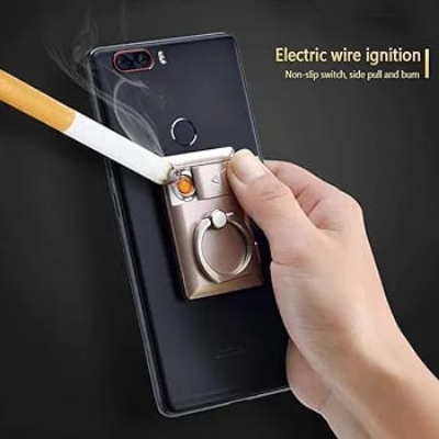Picture of 2 in 1 USB Lighter Rechargeable Electric Flameless Lighter Phone Ring