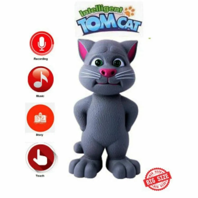 Picture of Best Quality Talking Tom Toy For Kids - Cactus Toy Touching Talking Tom Cat With Recording Music Intelligent Talk Back.Kids Toy.