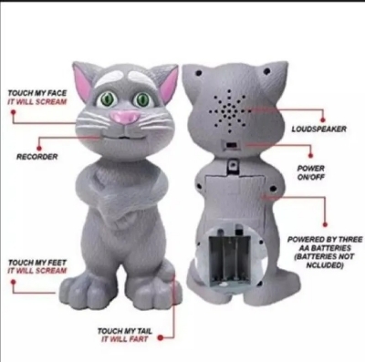 Picture of Best Quality Talking Tom Toy For Kids - Cactus Toy Touching Talking Tom Cat With Recording Music Intelligent Talk Back.Kids Toy.
