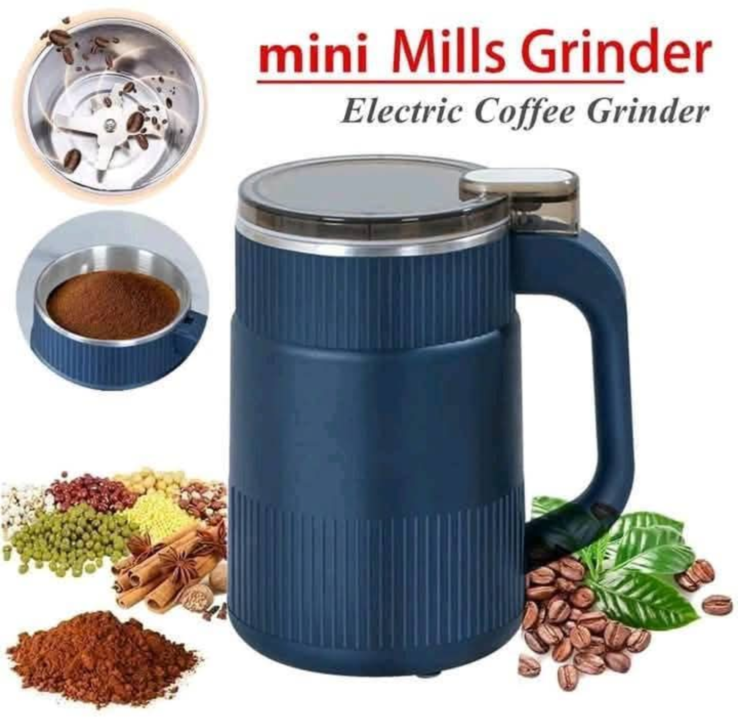 Picture of 300 Watt Stainless Steel Electric Spice Grinder Smart Electric Grinder Machine