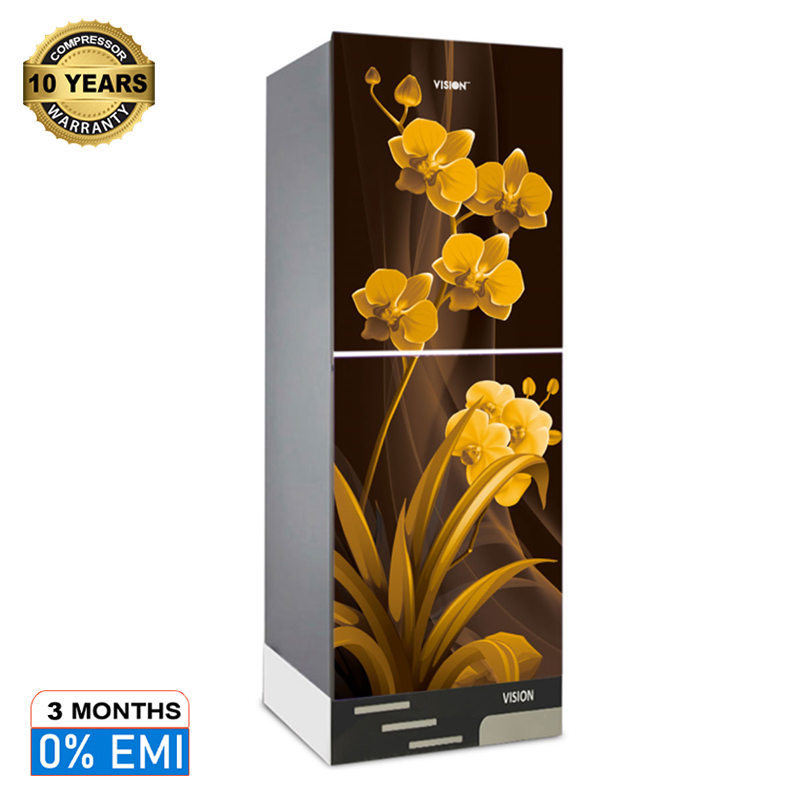 Picture of  VISION Glass Door Refrigerator RE-238 Liter Pansy Fancy Bottom Mount 