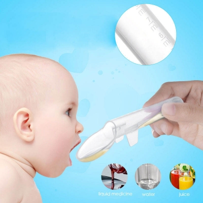 Picture of Baby Feeding & Nursing Supplies 5ml Silicone Baby Medicine Dropper and 10ml Plastic Feeding Spoon