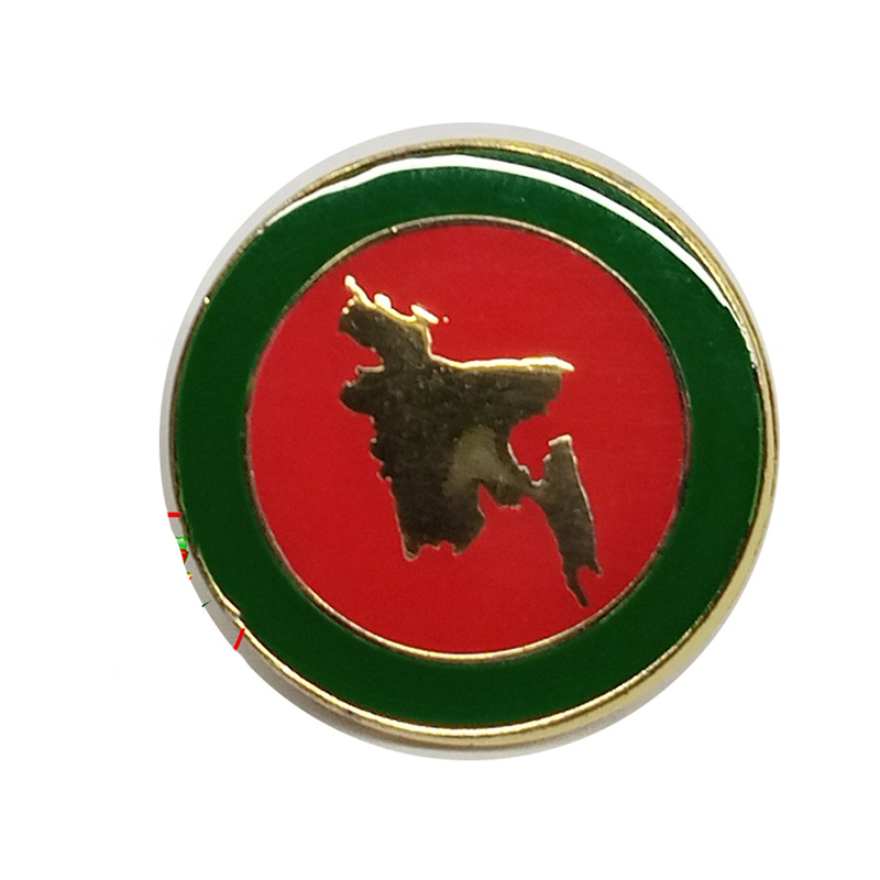 Picture of Round Shape BD Flag Coat Pin/ Hijab pin Brooches