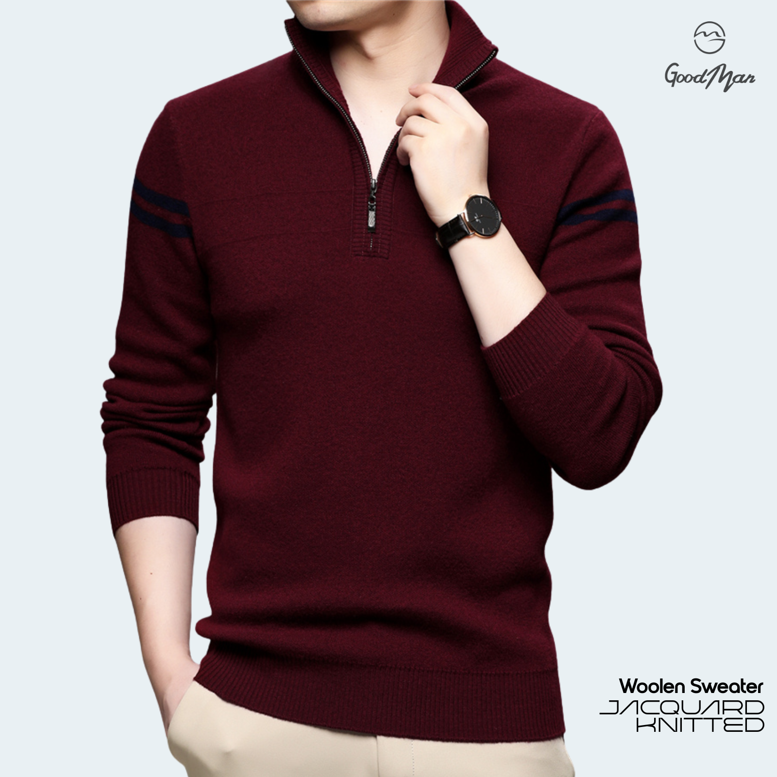 Men's Mock Neck Sweater GoodManonline shop bangladeshothoba.com