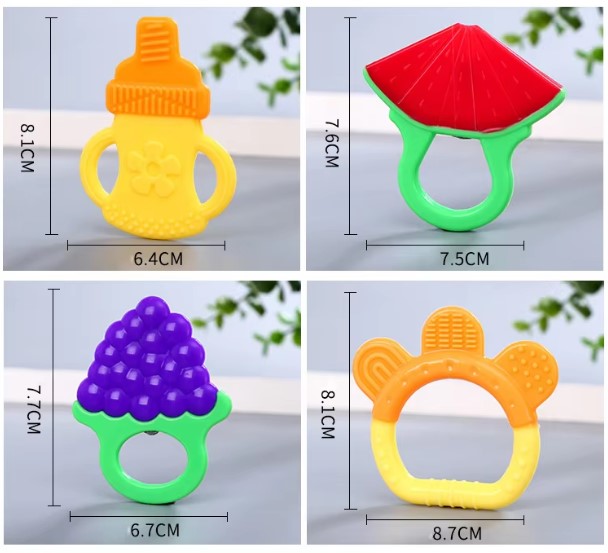 Picture of Silicone Sensory Teether BPA Free Teether Silicone Teething Toys Soft Silicone Baby Teether