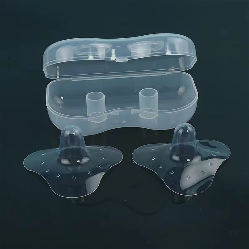 Picture of 2 Pcs Bpa Free Silicone Nipple Protection Cover for Mother Care Breastfeeding Nipple Shield