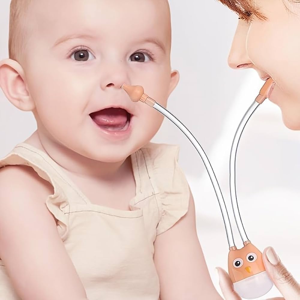 Picture of Newborn Baby Nasal Aspirator for Infant Nose Cleaner Sucker Suction Tool Protection Health Care Baby Mouth Nasal Suction