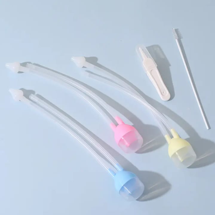 Picture of New Anti-Backflow Nasal Suction Suit for Newborns Safe PP & Silicone Baby Mouth Nose Cleaner Eco-Friendly Safe for Nursing