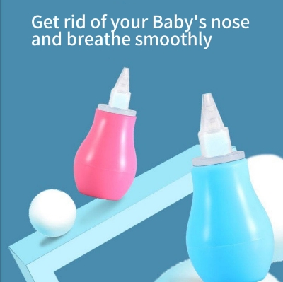 Picture of BPA Free Baby Silicone Manual Nasal Aspirator Kids Child Nose Mucus Cleaner Nasal Aspirator Baby Vacuum Cleaner