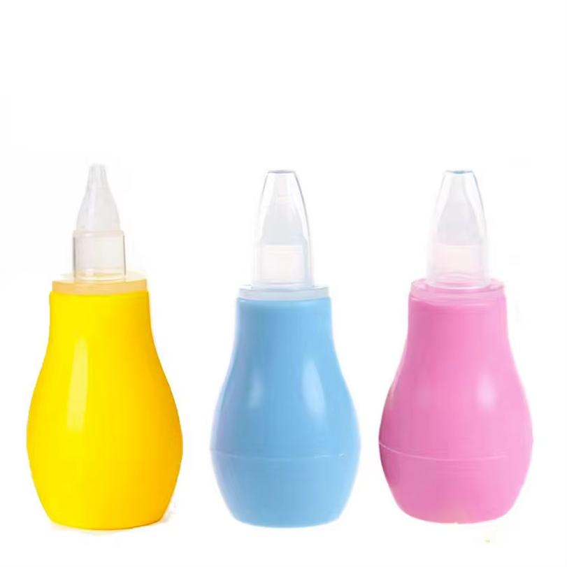 Picture of BPA Free Baby Silicone Manual Nasal Aspirator Kids Child Nose Mucus Cleaner Nasal Aspirator Baby Vacuum Cleaner