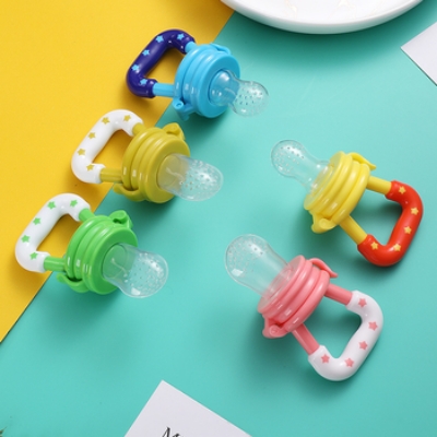 Picture of Fruit and Vegetable Baby Pacifier Bag S,M, L Size Silicone Mesh Bag Baby Feeding Utensils Feeding Nipple Infant Pacifier Feeder