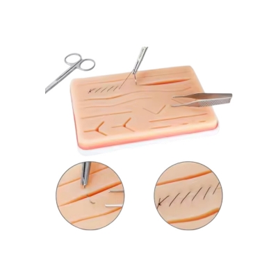 Picture of Reusable Surgical Medical Practice Traumatic Simulation Wounds Training Teaching Model Suture Kit Pad Silicone Fake Skin Suture