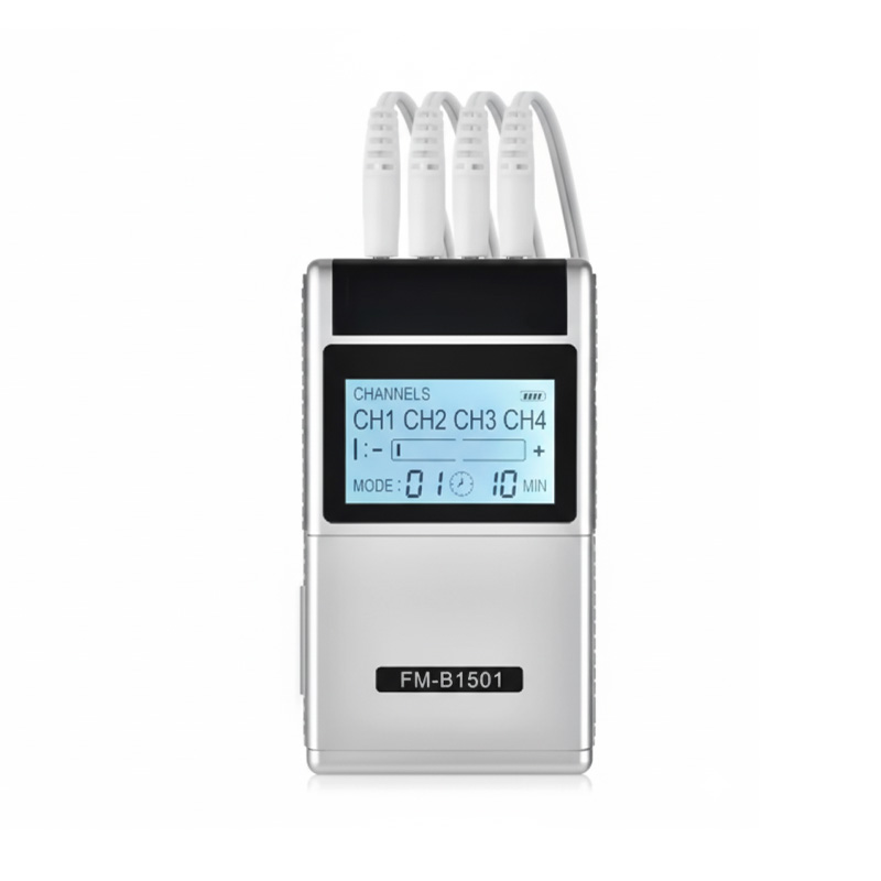 Picture of TENS EMS Muscle Stimulator 15 Modes 4 Outputs 8 Pads Pain Relief Electric Pulse Impulse Massager Machine Electrotherapy Machine