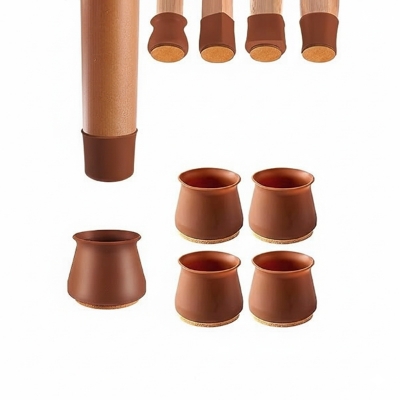 Silicone Chair Leg Caps With Felt Wood Floor Protectors Furniture Leveling Feet Cover – 1 pcs ZangCart Bdonline shop bangladeshothoba.com