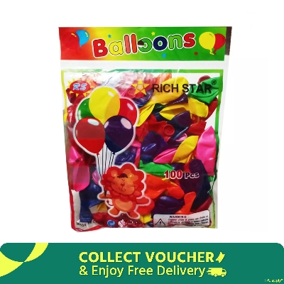 Picture of Multi colour balloon 100pc/metal balloon 100pc/medium size balloon-100pc/party balloon 100pc multi colour