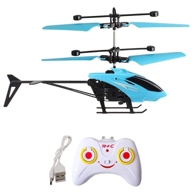 Picture of Remote Control Helicopter/Helicopter Toy Sensor + Remote Rechargeable and Shockproof Helicopter/Remote Control RC Infrared Induction Helicopter