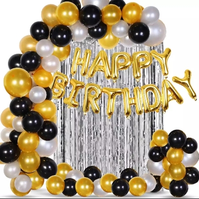 Picture of Birthday package with foil banner in low budget