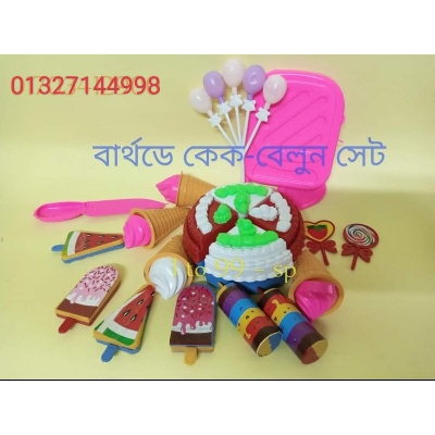 Picture of Kids Birthday Cake Cutter Playhouse Kitchen Toy Set