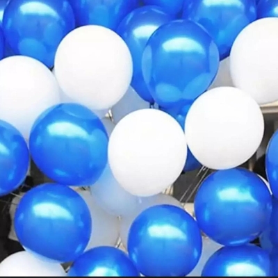 Picture of White And Blue Balloon-20pcs/monty balloon 20pc/party balloon-20pc package