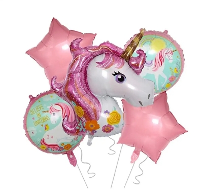 Picture of Unicorn foil balloon set/Unicorn Theme foil/air/Helium Balloons for girls boys/kids birthday Birthday Party Decorations
